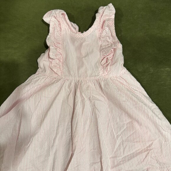 Monica + Andy Seersucker Garden Party Dress - Pink Seersucker - 2T - Picture 2 of 4